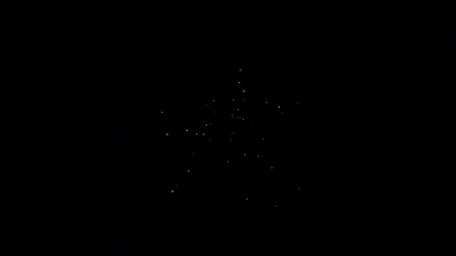 continuous slow glitter starburst eruption explosion of tiny small glittering stars that continuously evolve and burst into a gentle explosion of little space specks of stardust 4K overlay