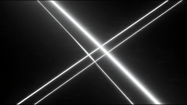 Seamless loop of thin glowing lines white