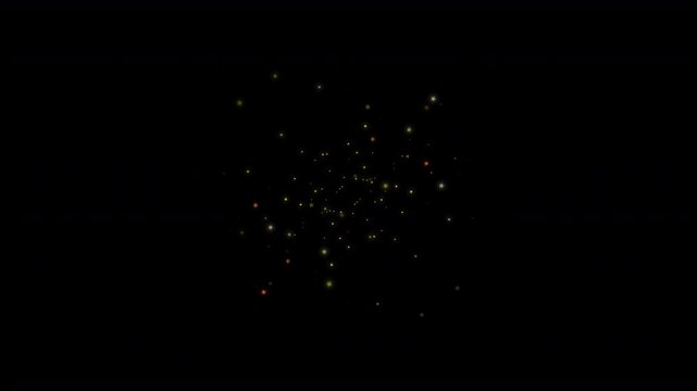 continuous slow glitter starburst eruption explosion of tiny small glittering stars that continuously evolve and burst into a gentle explosion of little space specks of stardust 4K overlay