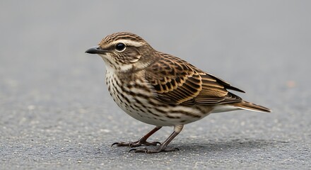 Fototapeta premium Bird on pavement with closeup.