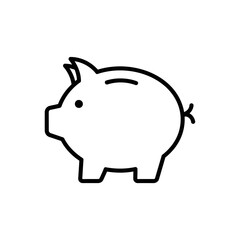Obraz premium Minimalist Pig Illustration for Animal and Wildlife Themes