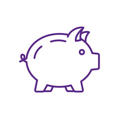 Obraz premium Minimalist Piggy Bank Icon for Financial Savings or Budgeting Concepts