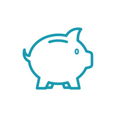 Obraz premium Minimalist Piggy Bank Icon for Financial Savings Illustration