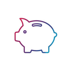 Obraz premium Minimalist Piggy Bank Icon Illustrating Saving and Finance Concept