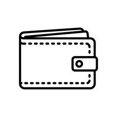 Obraz premium Minimalist Wallet Icon for Financial and Payment Concepts