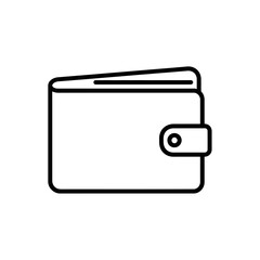 Fototapeta premium Minimalist Wallet Icon for Financial or Payment Concepts