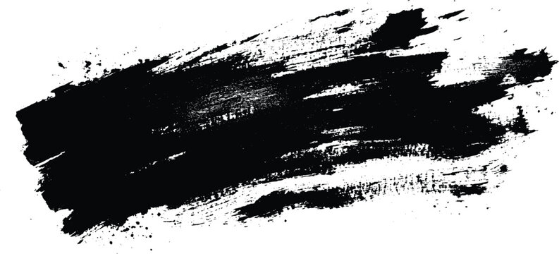 Black grunge spray paint and textured brush stoke patterns