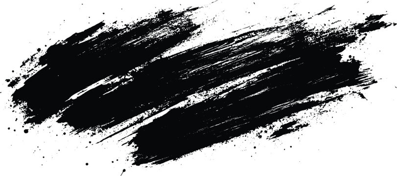 Brush Stroke texture on white background strong brush stroke graphic element Black Brush strokes
