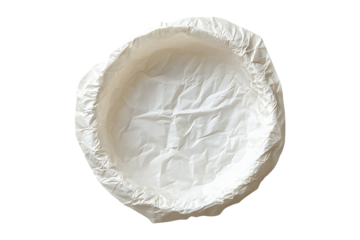 Lightweight Crumpled Paper Bowl for Eco Friendly Serving Isolated on a Transparent Background