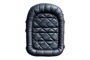 Luxurious Quilted Leather Cushion Pad Design Isolated on a Transparent Background