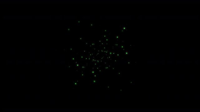 continuous slow glitter starburst eruption explosion of tiny small glittering stars that continuously evolve and burst into a gentle explosion of little space specks of stardust 4K overlay