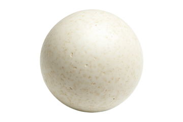 Natural styled white decorative orb featuring subtle markings Isolated on a Transparent Background