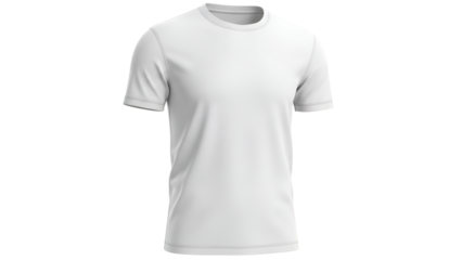 Clean white t-shirt with short sleeves and a round neck, displayed against a plain black background.