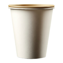 Plain Beverage Paper Cup for Hot Drinks Service Isolated on a Transparent Background