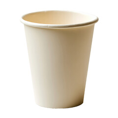 Plain Disposable Paper Cup for Beverage Packaging Isolated on a Transparent Background