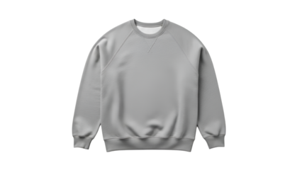 Comfortable gray long sleeve sweatshirt shown in studio lighting against a black background.