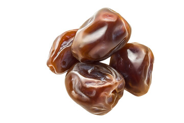 Sweet preserved date fruits with rich chewy texture Isolated on a Transparent Background