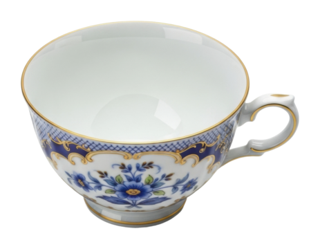 Elegant floral tea cup home tableware classic style isolated on transparent background - Powered by Adobe
