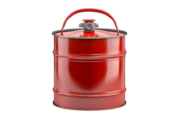 Weathered metal jerrycan container showing industrial corrosion Isolated on a Transparent Background