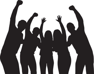 Celebrating group of people