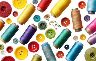 Colorful Threads and Buttons