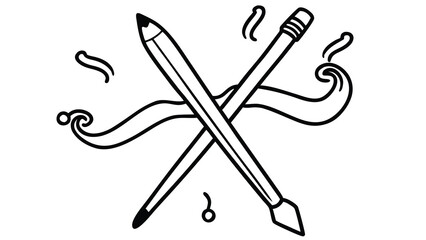 Generative AI Explores Artistic Expression with Crossed Pencil and Brush