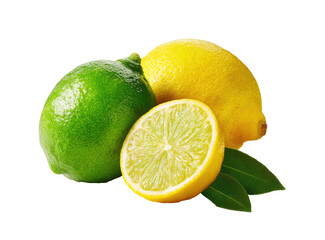 Fresh limes and lemons, close-up
