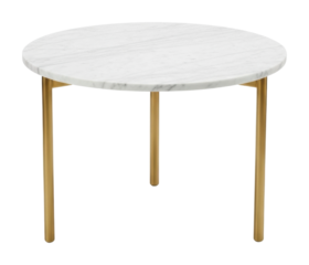 Elegant round marble table modern home stylish interior isolated on transparent background