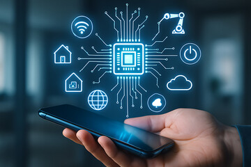 Futuristic connectivity hub concept showing smart digital network communication and cloud technology integration