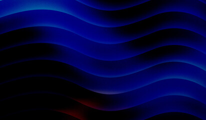 Blue wavy abstract pattern with dark gradient background
