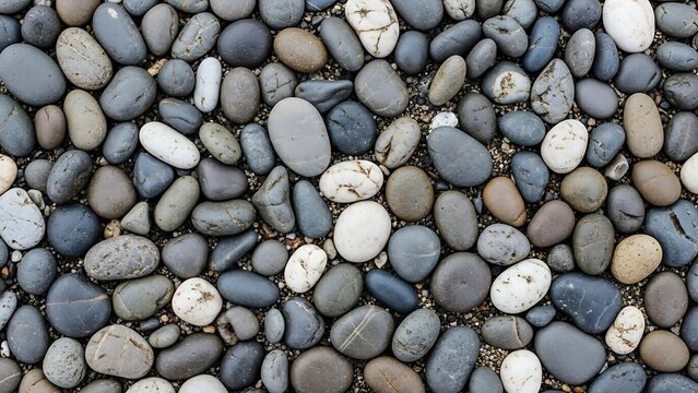 Smooth River Pebble Stone Texture Background