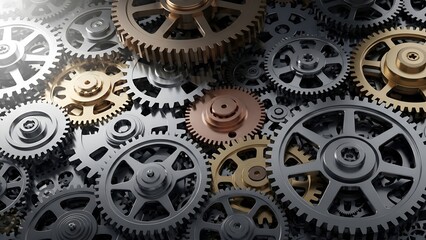 Intricate Interlocking Gears of a Complex Machine