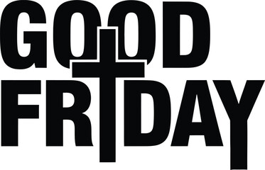 Good Friday Greeting Design Featuring Cross .