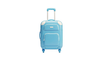 Blue Suitcase Isolated on White Background
