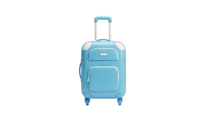 Blue Suitcase Isolated on White Background