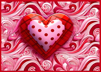 Valentine Card Fancy Polka Dots