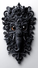 A beautifully designed mask with intricate patterns, stunning intricate detailing and elegant design