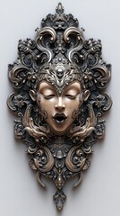 A beautifully designed mask with intricate patterns, stunning intricate detailing and elegant design