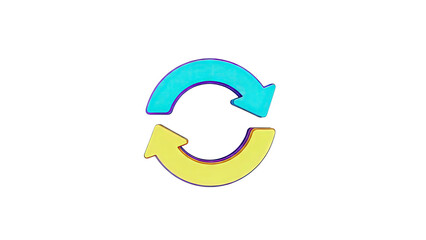 Recycle Arrows Symbol on White Background