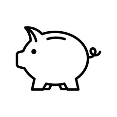 Obraz premium Simple Financial Savings Piggy Bank Illustration for Budget Planning