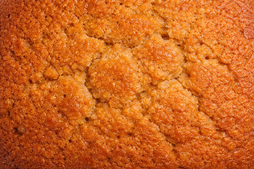 マフィンの焼き面のマクロ質感背景