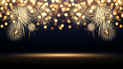 fireworks on the night sky