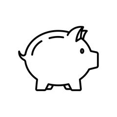 Simple Piggy Bank Illustration for Save Money and Financial Growth Concepts