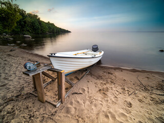 Sonnenuntergang am V&auml;tternsee in S&uuml;dschweden