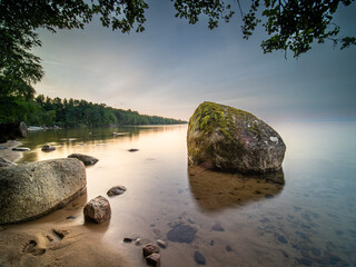 Sonnenuntergang am V&auml;tternsee in S&uuml;dschweden