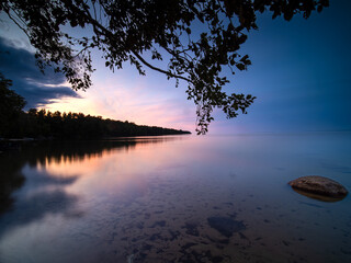 Sonnenuntergang am V&auml;tternsee in S&uuml;dschweden