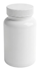 Preserving nutrients white supplement bottle in minimalist isolated on transparent background