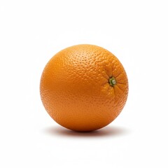 Single Studio Shot Orange Fruit Isolated Against White Background Close Up