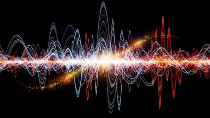 Abstract Light and Sound Waveform