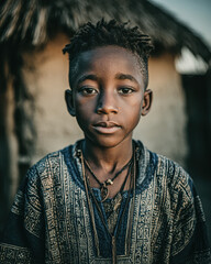 African child in traditional dress symbolizing future for Black History Month